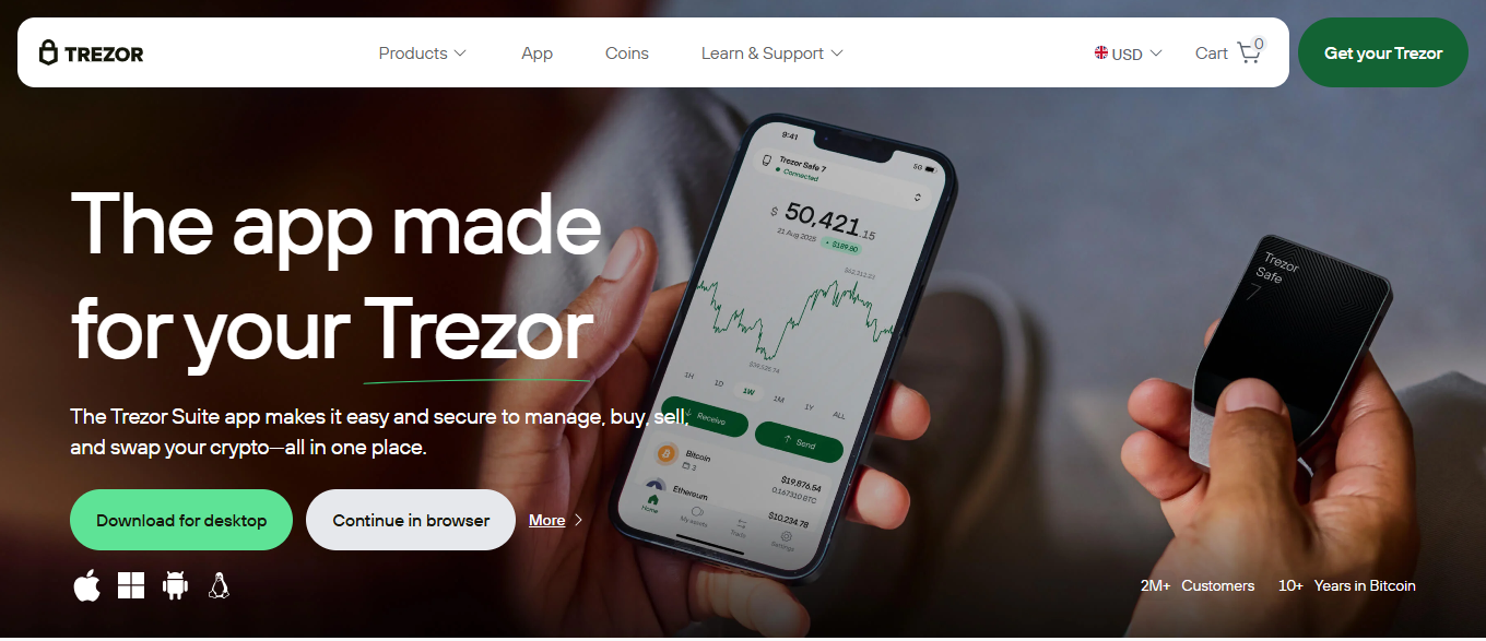 Trezor Suite – Official Trézór App to Control Your Crypto Wallet