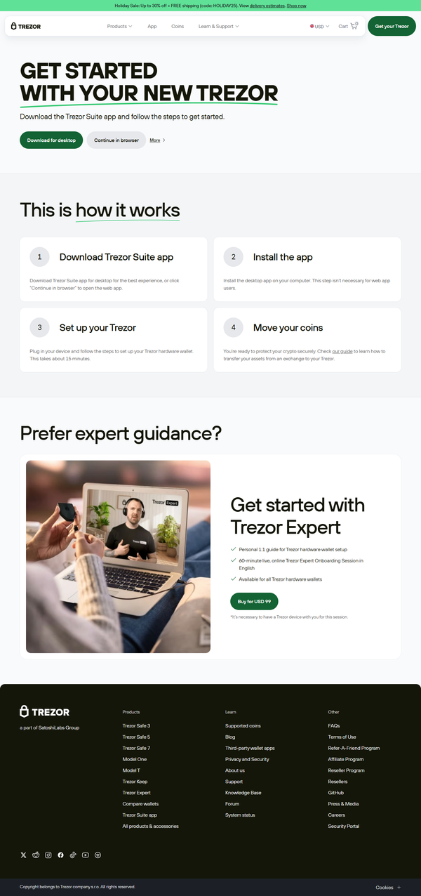 Trézor Suite® | Secure Crypto Wallet Dashboard & Controls